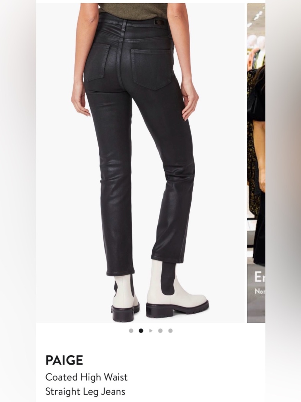 PAIGE High-Rise Cindy Black Coated Denim